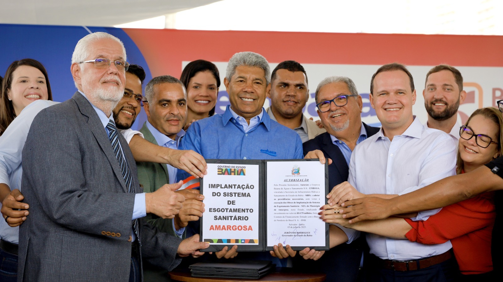 Embasa firma contrato para ampliar esgotamento sanitário em Amargosa e Ribeira do Pombal