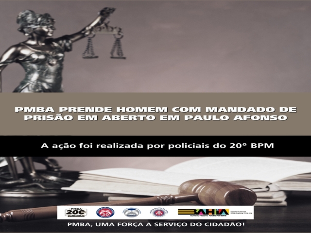 POLICIA MILITAR PRENDE HOMEM COM MANDADO DE PRISÃO EM ABERTO EM PAULO AFONSO