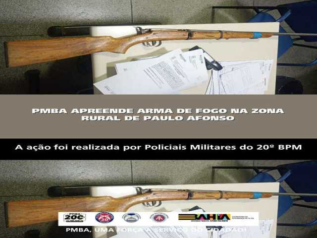 POLICIA MILITAR APREENDE ARMA DE FOGO NA ZONA RURAL DE PAULO AFONSO