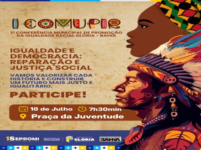Glória realiza 1ª Conferência Municipal de Promoção da Igualdade Racial com foco em justiça social e reparação histórica