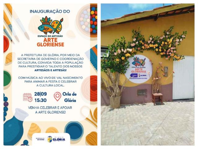 Glória inaugura Espaço do Artesão – Arte Gloriense neste sábado (28)