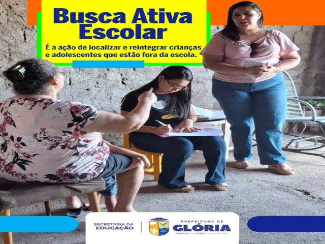 Busca Ativa Escolar alcança avanço significativo nas rematrículas em Glória