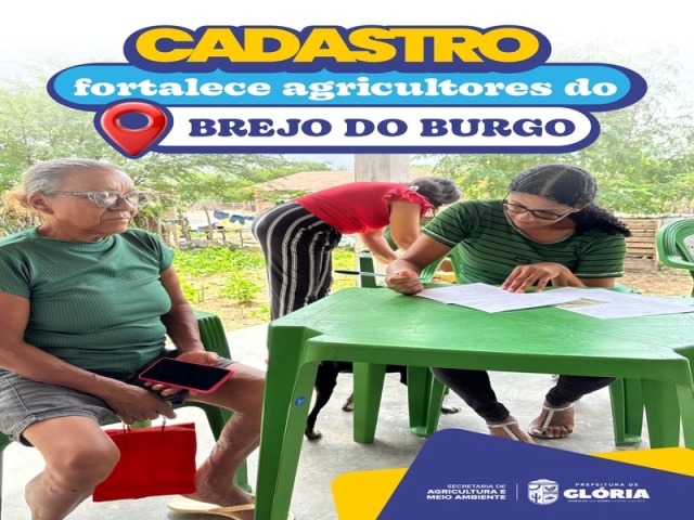 Prefeitura de Glória realiza cadastro de agricultores familiares no Brejo do Burgo