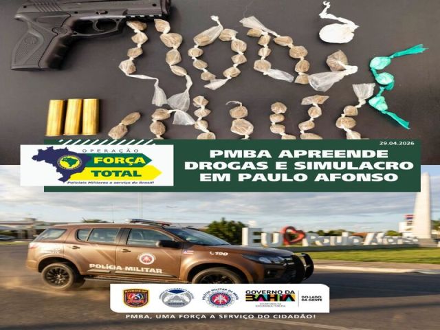 RONDESP NORDESTE APREENDE DROGAS, SIMULACRO E MUNIÇÕES DURANTE OPERAÇÃO FORÇA TOTAL EM PAULO AFONSO