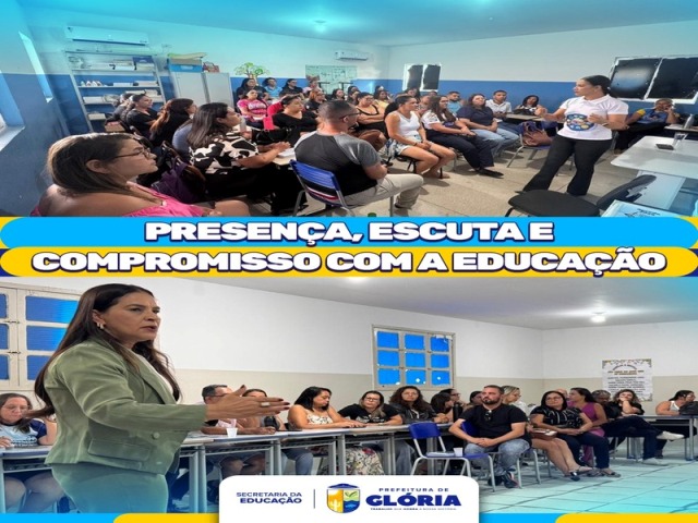 Secretaria de Educação promove visitas às unidades escolares da rede municipal em Glória