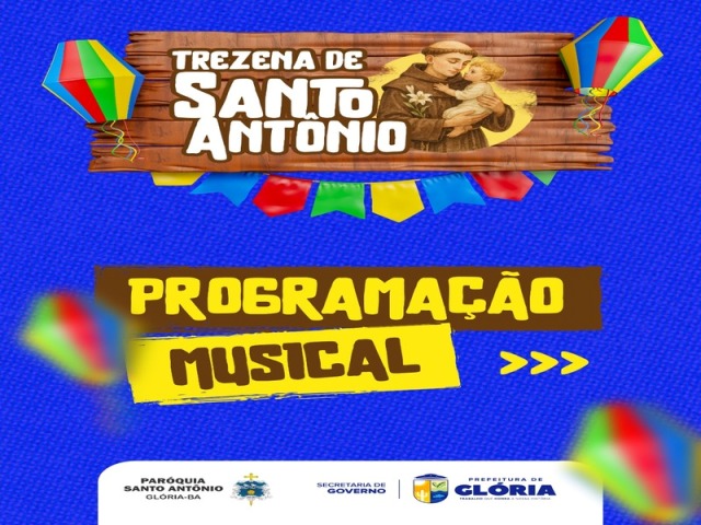 Trezena de Santo Antônio terá programação musical com artistas locais em Glória