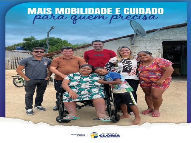PREFEITURA DE GLÓRIA REALIZA ENTREGA DE CADEIRAS DE RODAS E CADEIRAS DE BANHO PARA MORADORES DO MUNICÍPIO