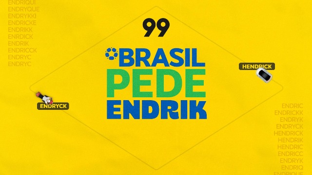 Enquanto o Brasil pede Endrick em campo, a 99Food leva um “Endrik” até você